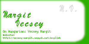 margit vecsey business card